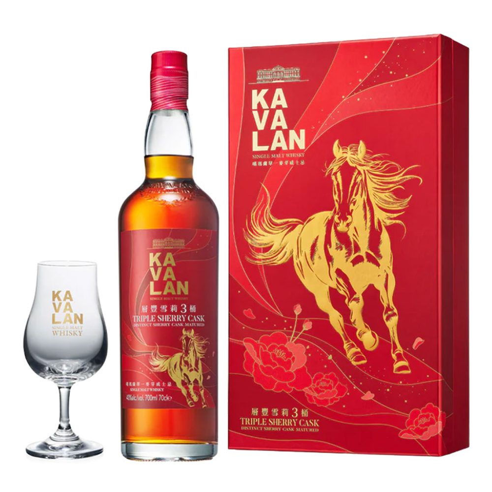 Whisky Kavalan Triple Sherry Year of the Horse 2026 + kieliszek 40% 700 ml