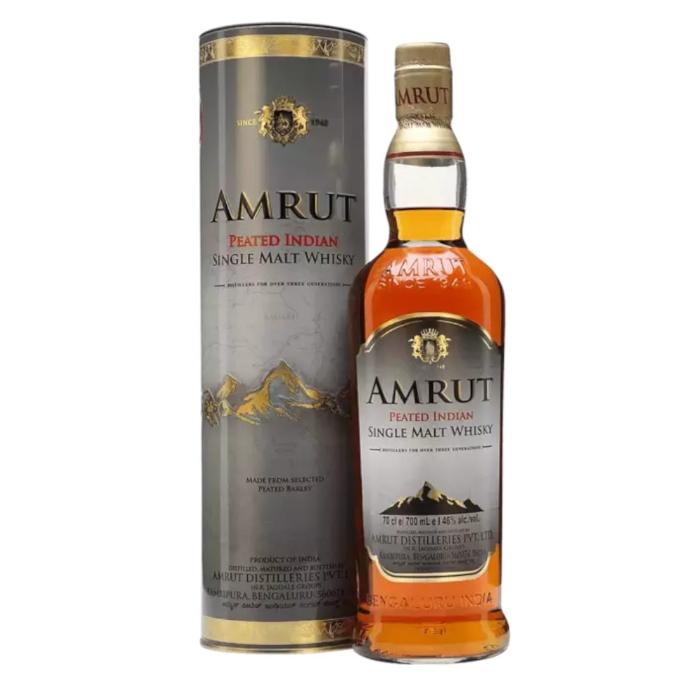 Whisky Amrut Peated Indian Malt 46% 700 ml tuba