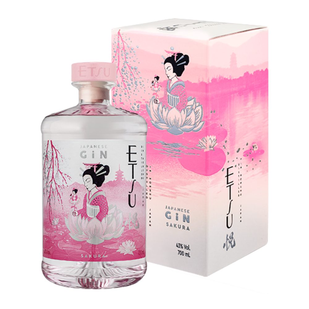 Gin Etsu Sakura 43% 700 ml karotnik