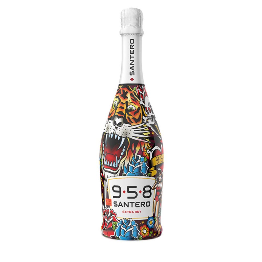 WIno Santero 958 Malodesign Spum Bianco Extra Dry 11,5% białe wytrawne 750 ml